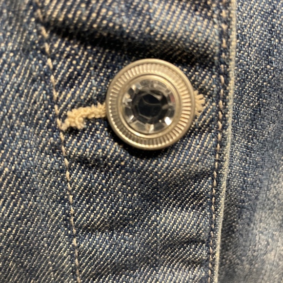 Distressed but with Bling! Jean jacket - Picture 3 of 5